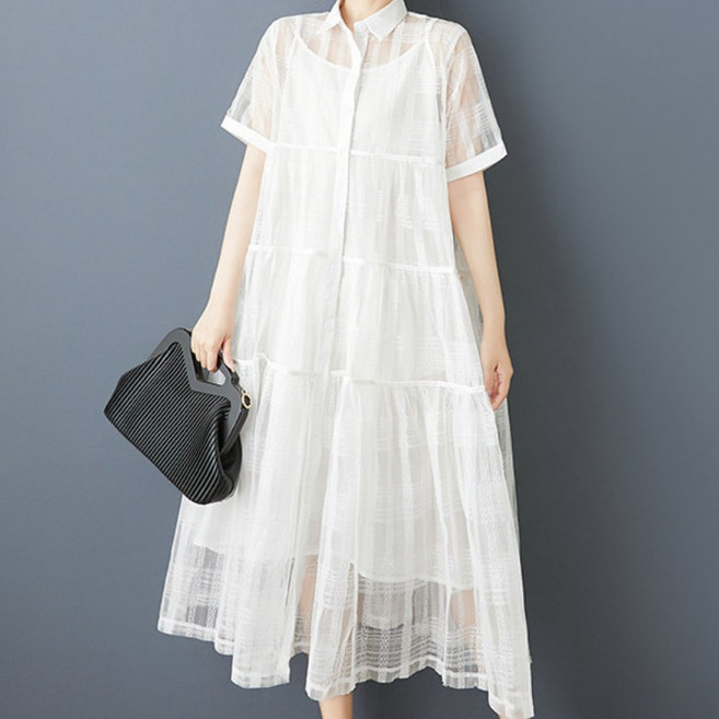 토헨벨 원피스 셔츠롱원피스 여름 드레스