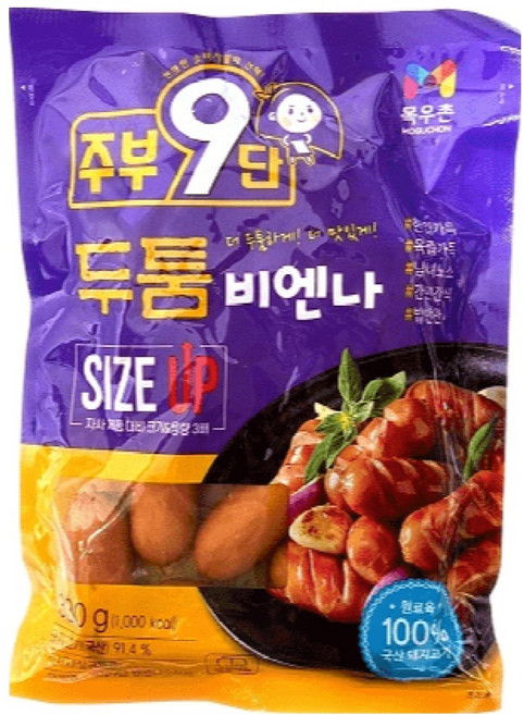 목우촌 주부9단 두툼비엔나 /냉장, 2개, 330g