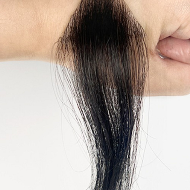 엠자 탈모 및 헤어라인 커버 100% 인모 붙이는 부분가발, (기본 사이즈)가로 : 약 3.5cm 세로 : 2.5, 2개