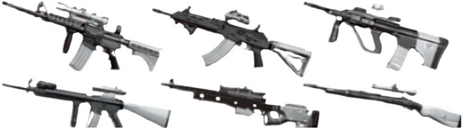 4D 총 밀리터리 무기 프라모델 만들기 6종, 2세트