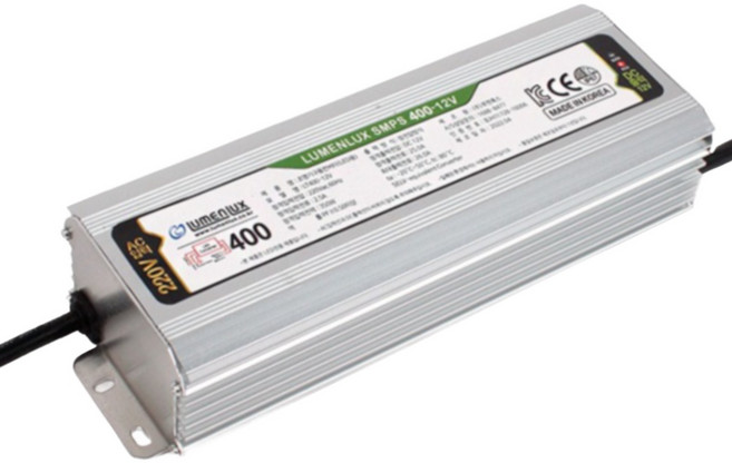 국산 방수형 SMPS 400W IP67 안정기 아답터 컨버터 파워서플라이 LX, 12V 400W, 1개