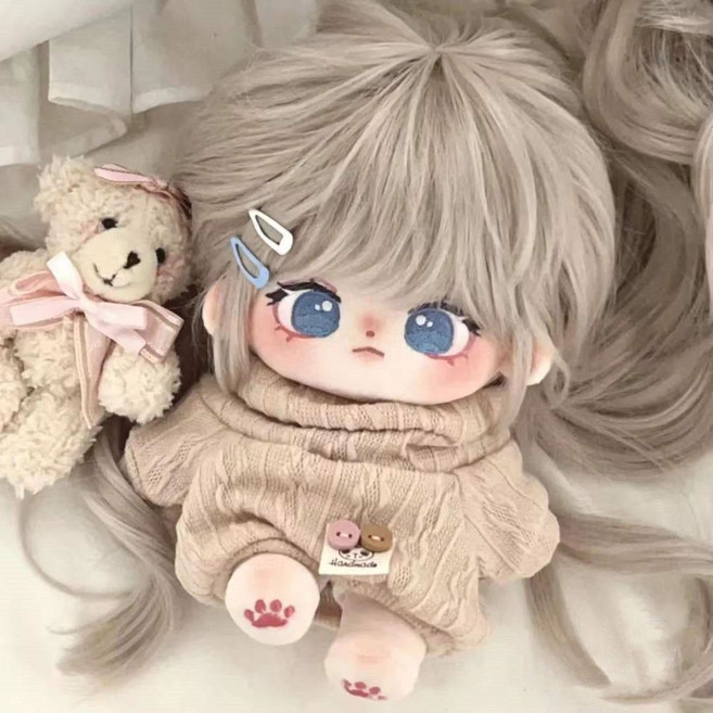 국내배송)20cm 하나 모헤어 벽안 무속성 아이돌인형 솜인형 유골 뼈깅, 20cm 하나 (유골)