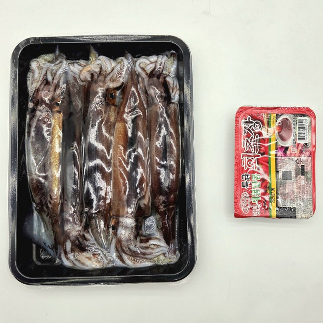 동해안 자연산 활 오징어. 횟감 숙회 물회, 1개, 5미 (750g)