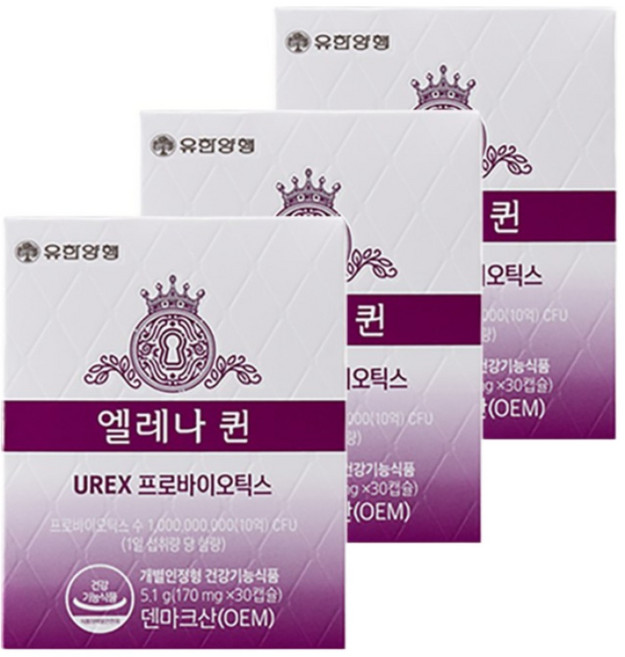 엘레나 퀸 질건강 장건강 프로바이오틱스 유산균 30캡슐 3개