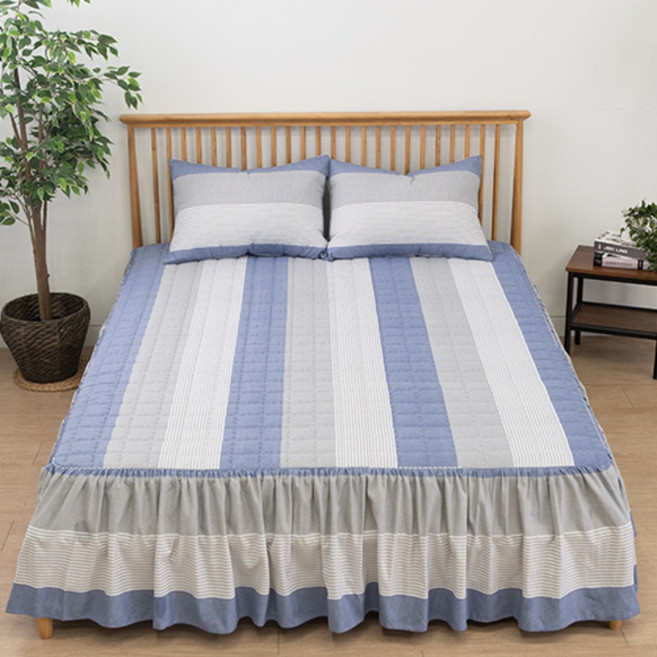 홈홈 국내 제조 트리플 누빔 스커트 침대커버
