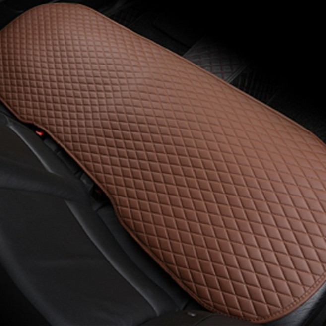 벤비아 다이아몬드 퀼팅 가죽 방석 1+1 차량용 수납포켓 시트커버 카시트 자국방지 자동차 국산 수입 공용 00600, B2 브라운뒤, 1개, 옵션