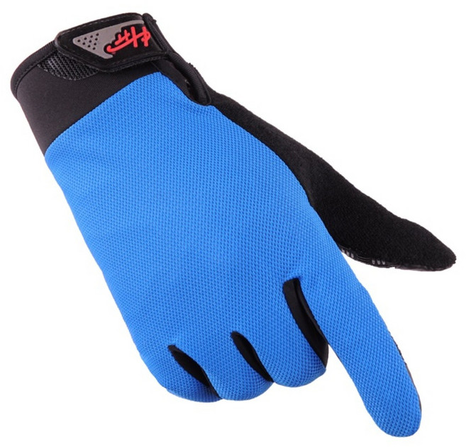 봄 등산장갑 미끄럼방지 스마트폰 터치 통기성 경량 오픈벨크로 여름 등산장갑 가을 등산장갑, 1개, 블루