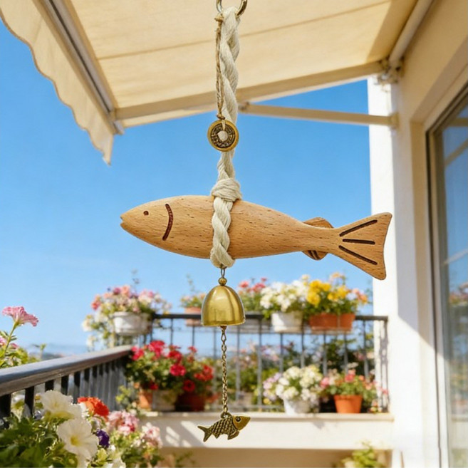 액막이 명태 집들이 선물 이사 풍수 소품 도어벨 엽전 고급선물포장, 우드