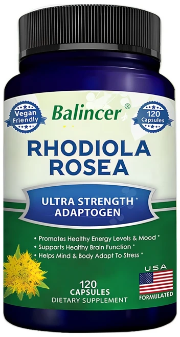 Rhodiola Rosea 보충제 1000 mg - 채식 캡슐 - 최대 강도 Rhodiola rosea 뿌리 추출물은 원시 에너지 뇌 기능 및 스트레스 완화를 향상시킵니다., 120캡슐, 1박스, 120정 - 쿠팡