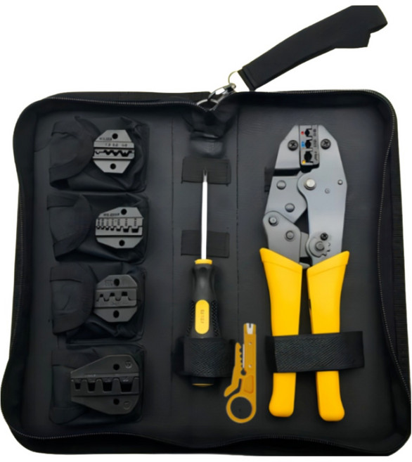 (제이케이) 터미널압착기 5종세트 PG 신주 납작 펜홀 슬리브 압착단자 커넥터 전문용 배선 전선 연결, 1개