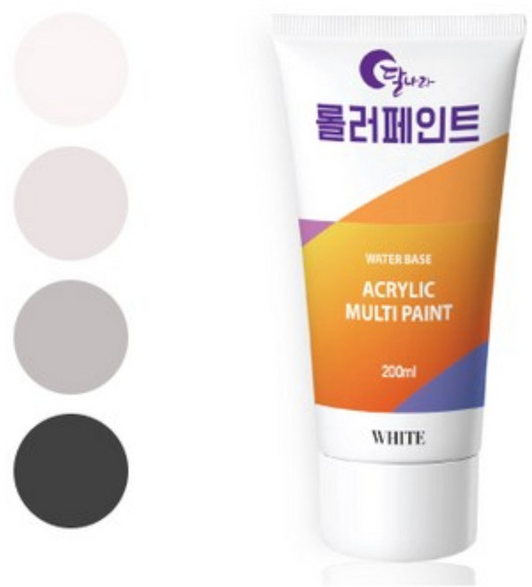 달나라 롤러 페 인트 3통 노루페인트 롤러붓 로라붓 셀프페인팅, 1개, 크림 화이트