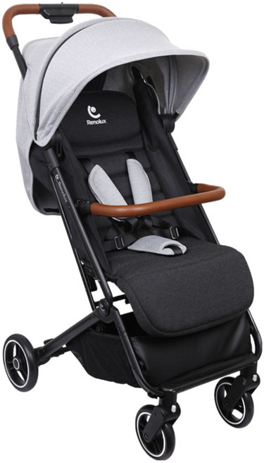 베네베네 프리미엄 프랑스 레노룩스 X2 접이식 절충형 유모차 기내용 풀패키지 컵홀더+가방+모기장+레인커버, 그레이