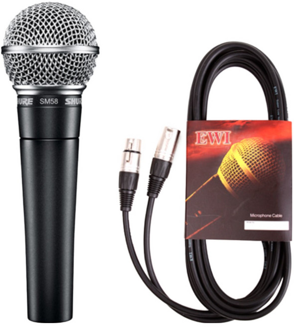 슈어 마이크 + 케이블 5m세트, SM58-LC