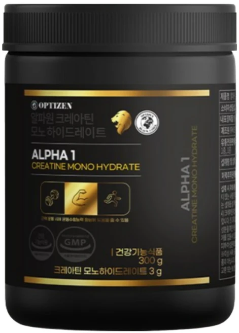 [근력 운동 필수] 블랙컴뱃 알파원 크레아틴 모노 하이드레이트 무맛 100회분, 1개 - 쿠팡