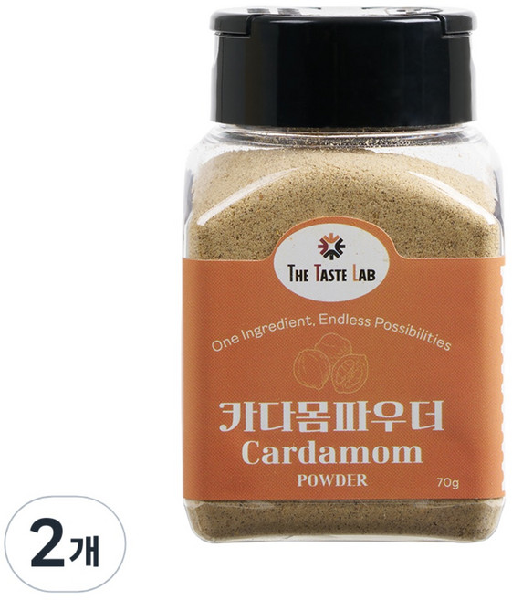 더테이스트랩 카다멈 가루 파우더 Cardamom 향신료, 2개, 70g