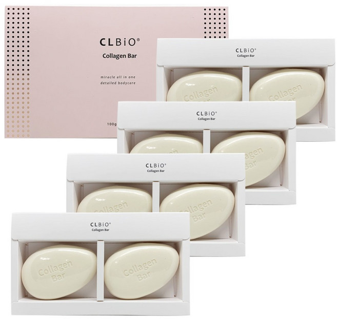 씨엘바이오 콜라겐바 올인원 씨엘비누, 4세트(100g 8개), 100g