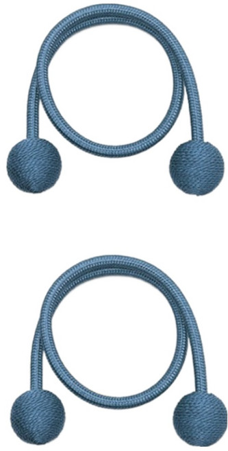 윈샵 마그네틱 자석 커튼 끈, 청록, 2개