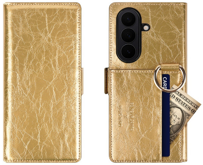 비유어산타 전자파 차단 천연가죽 핑거그립 카드수납형 Z폴드7케이스 마스야드