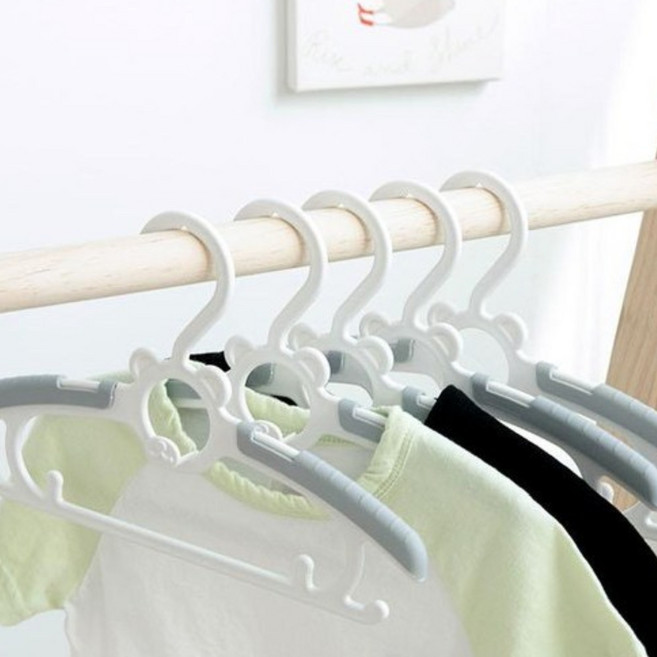 포그망 논슬립 길이조절 아기 유아 어린이 옷걸이, 포그망_그레이, 20개