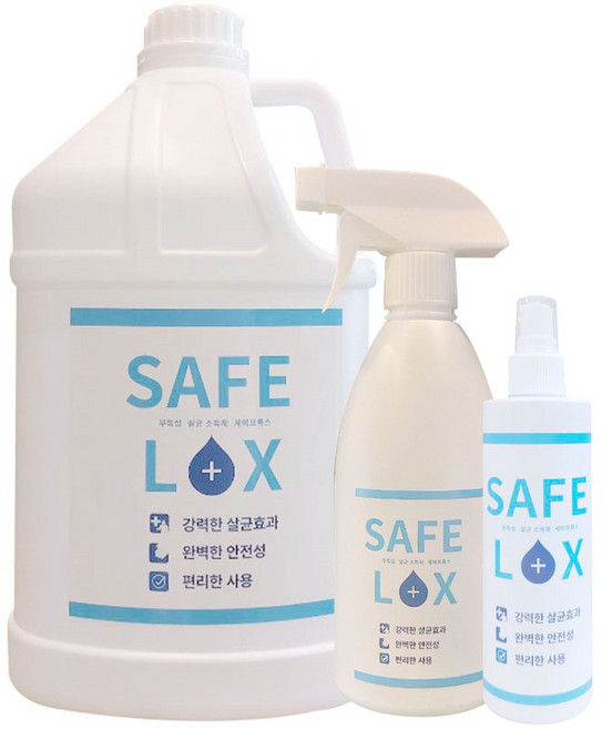 세이프록스 당일발송 바이러스 테스트 보유 99.9% 뿌리는 소독제 살균소독제 올인원소독제 국민소독제, 1개, 4.75L