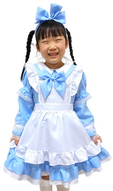 (KC인증)앨리스 코스튬의상 할로윈 크리스마스 졸업식 생일파티 학예회 단체행사 어린이집 행사 무대의상 사계절 공주 원피스 가성비 이상한 나라 앨리스 하녀복