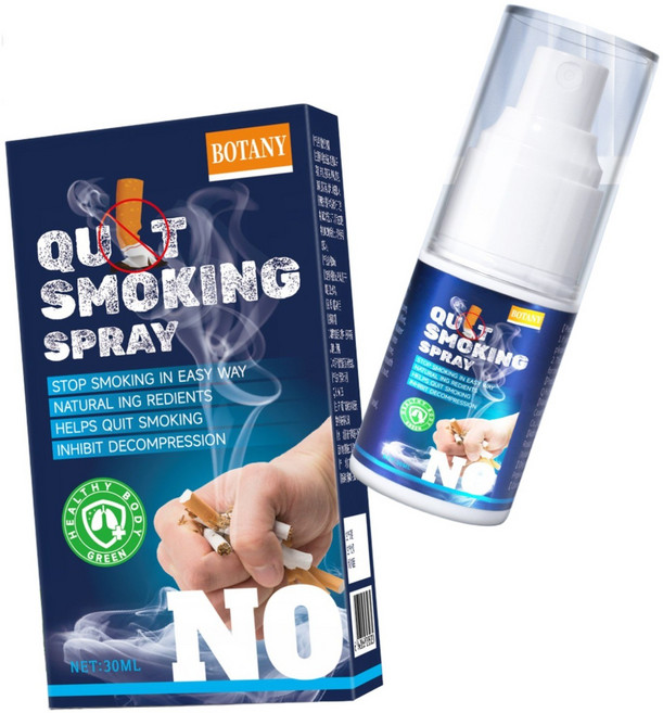 금연 패치 금연치료 금연 보조 용품 금연 삼백초 함유 금연 스프레이 금단증상 완화 및 폐 건강 회복 입 냄새 제거 30ml, 1개, 1개입