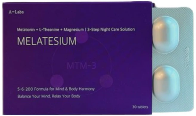 멜라테슘 식물성 멜라토닌 1일 5mg 테아닌 600mg 마그네슘 200mg, 2개, 30정 - 쿠팡