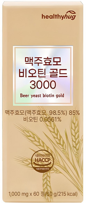 비오틴 탈 맥주효모 고함량 모 두피 건강 정 환, 4개, 60정