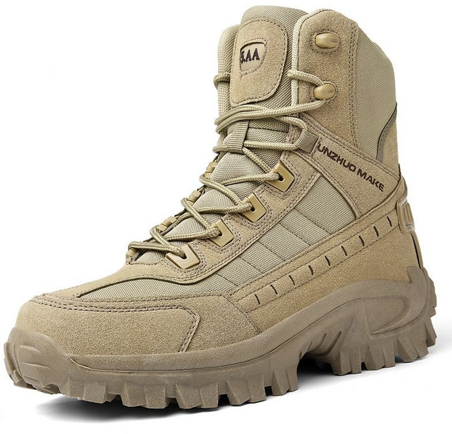 Aesero 남성 하이탑등산화 방수 미끄럼 방지 트레킹화 전투화