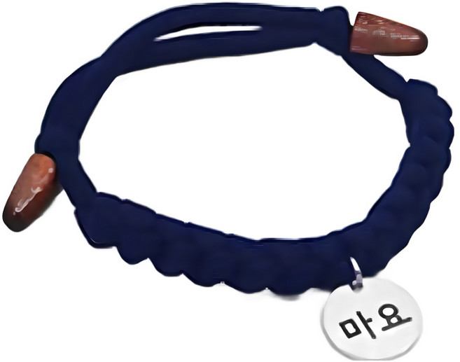 강아지 고양이 반려동물 목걸이 이름표 인식표, 써지컬스틸팬던트, 13.솔리드(코튼)-딥네이비, 1개