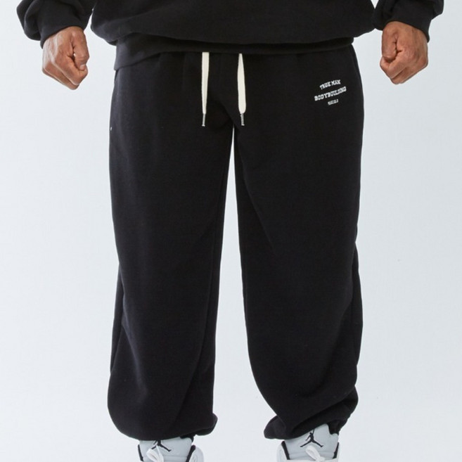 머스콜로 헤비웨이트 와이드 조거팬츠 블랙