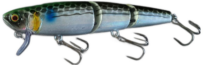 카와시115 조인트 루어 플로팅 스윔 관절 베이트 배스낚시, 10. 스트라이프 어글리 프로그, 1개