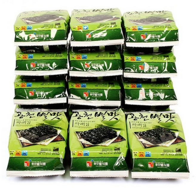 광천 별맛김 파래식탁김 12봉/15봉/24봉, 12개, 15g