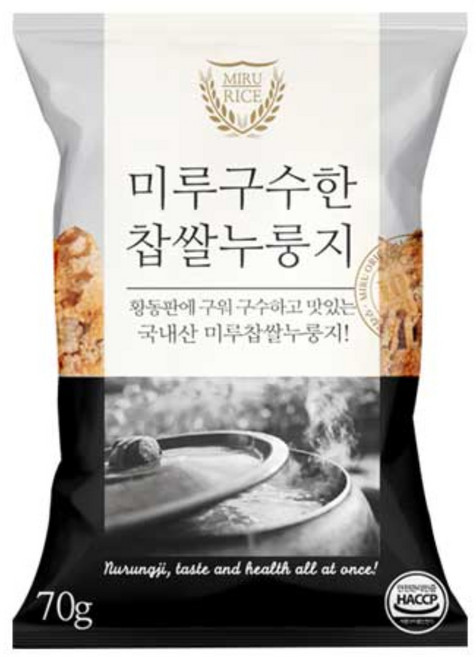 미루구수한누룽지 찹쌀누룽지, 3개, 70g
