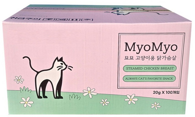 묘묘 닭가슴살 고양이간식, 200개, 20g, 닭고기