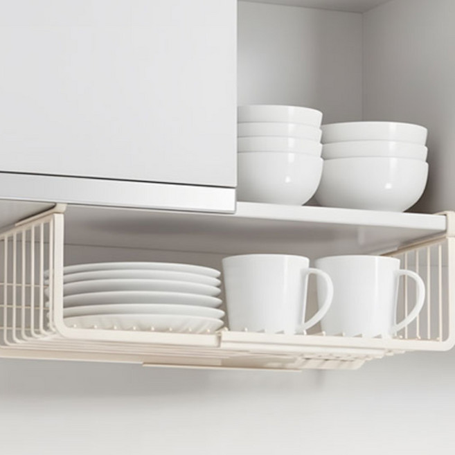 컴포어 싱크대 언더선반 길이조절 수납정리대 신발정리대, 1개, 연베이지