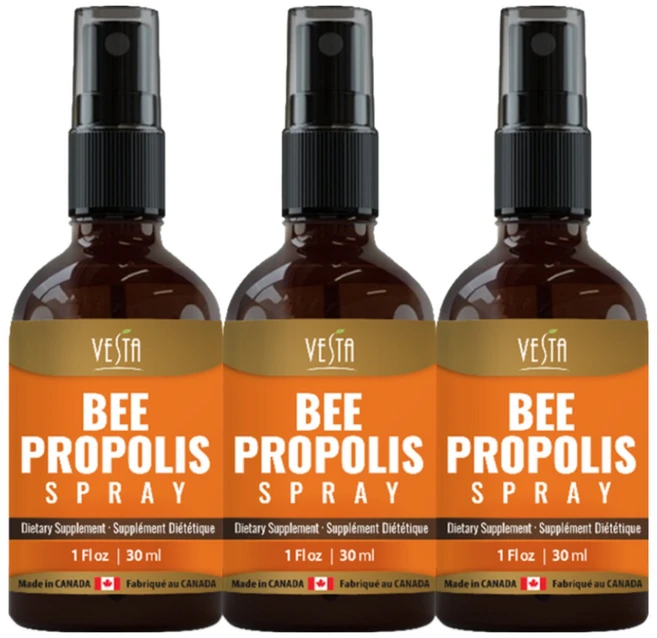 [캐나다본사 빠른직구] 베스타 비프로폴리스 스프레이 구강 면역력 강화 뿌리는 프로폴리스 구내염 인후염 증상완화, 3개, 30ml - 쿠팡