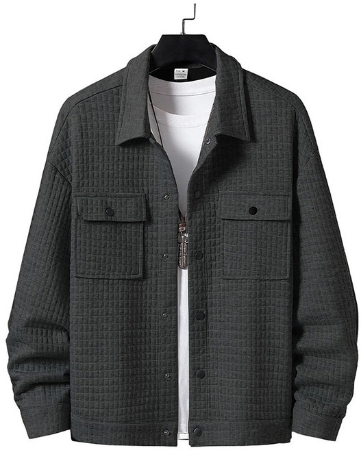 스타일닥터 남성용 자카드 스퀘어 재킷 캐주얼 셔츠