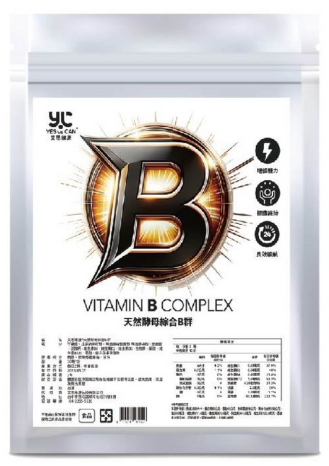 艾思維康 【 馬力強 長效B群 + 牛磺酸 + 肌醇 】 天然酵母 蔬果酵素 瓜拿納 生物素 葉酸 活力保健, 5個, 30顆