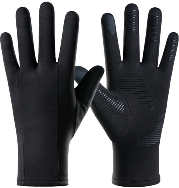 논슬립 축구 필드 장갑 풋살 겨울 방한 족구 스포츠 등산 러닝 장갑, 1세트, 블랙