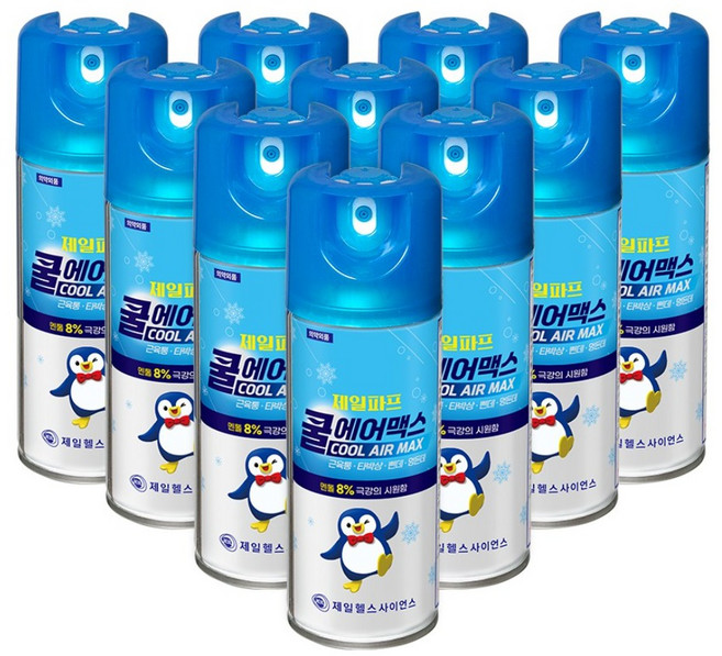 제일약품 제일파프 쿨에어맥스 200ml X 10개 / 펭귄 에어파스 스프레이파스, 1개입
