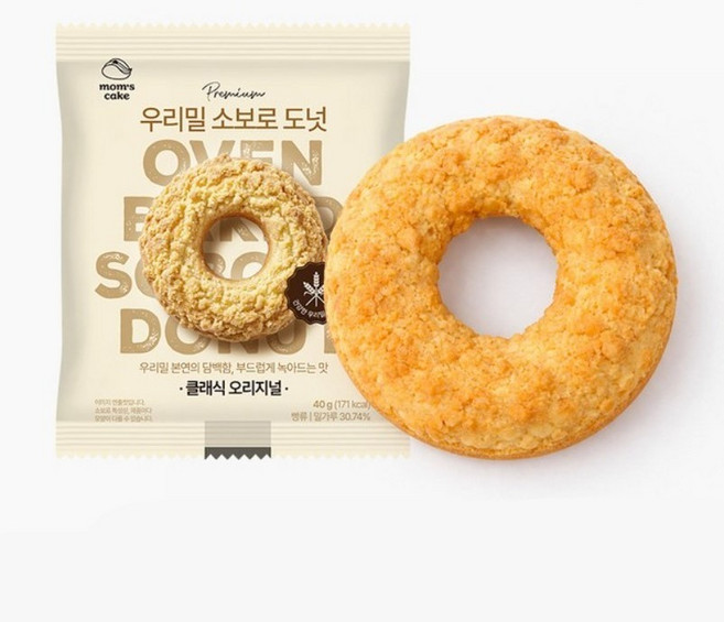 우리밀 소보로 도넛 오리지널, 30개, 40g