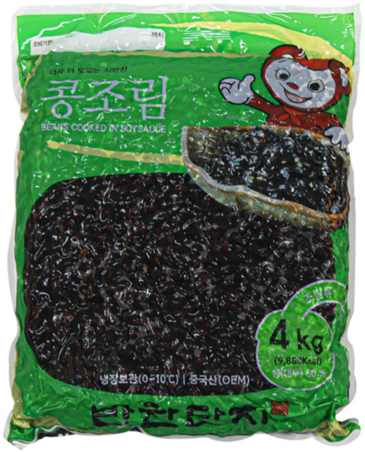 콩조림 콩자반 대용량식자재 급식 가정용 식당용 반찬, 4kg, 2개