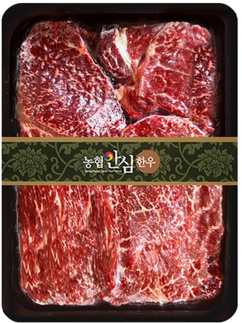 [농협안심한우] 1+등급 한우 국거리 600g 정육, 1개