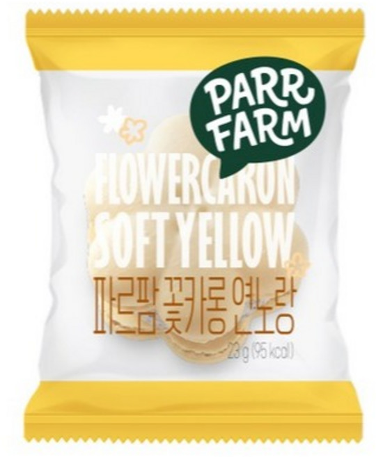 파르팜 파스텔 꽃카롱 30개입 마카롱 (개별포장), 690g, 10개, 연노랑