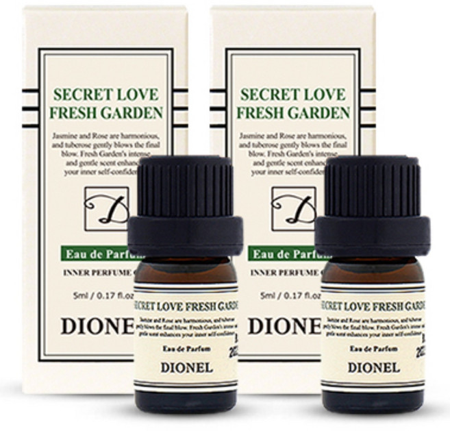 DIONEL 女性私密處香氛油 清新花園香, 2瓶, 5ml