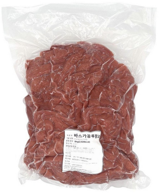 바스 가공 후랑크 소세지 5kg 2개입 업소용 부대찌개 재료 핫도그 캠핑요리 업소용, 2개