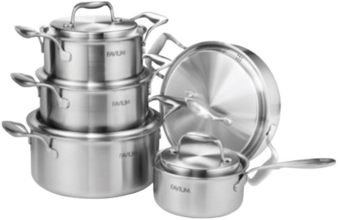 PN풍년 파비움 통5중 냄비세트 편수 전골 양수 라면 이유식, 02. 파비움 통5중 양수냄비 깊은 18C