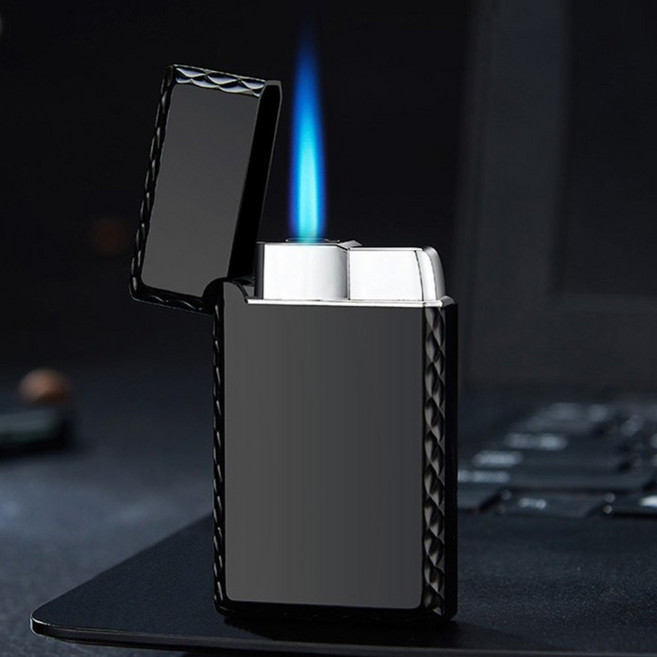 터보 방풍 럭셔리 충전용 라이타 남여 커플 생일 선물용 개인용 꽃무늬 고급스러운 라이터 케이스