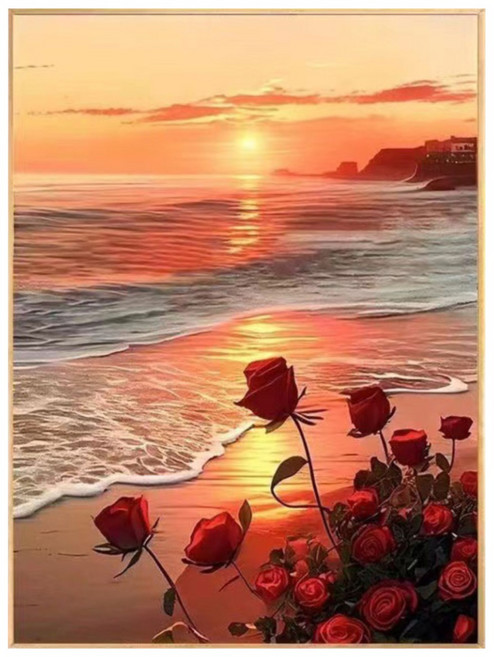 LOTEXIS DIY명화그리기 그림그리기 유화 세트, 1개, 40*50, 장미